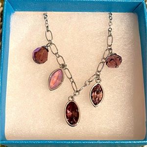 Windfall Necklace, Rhodium Plating